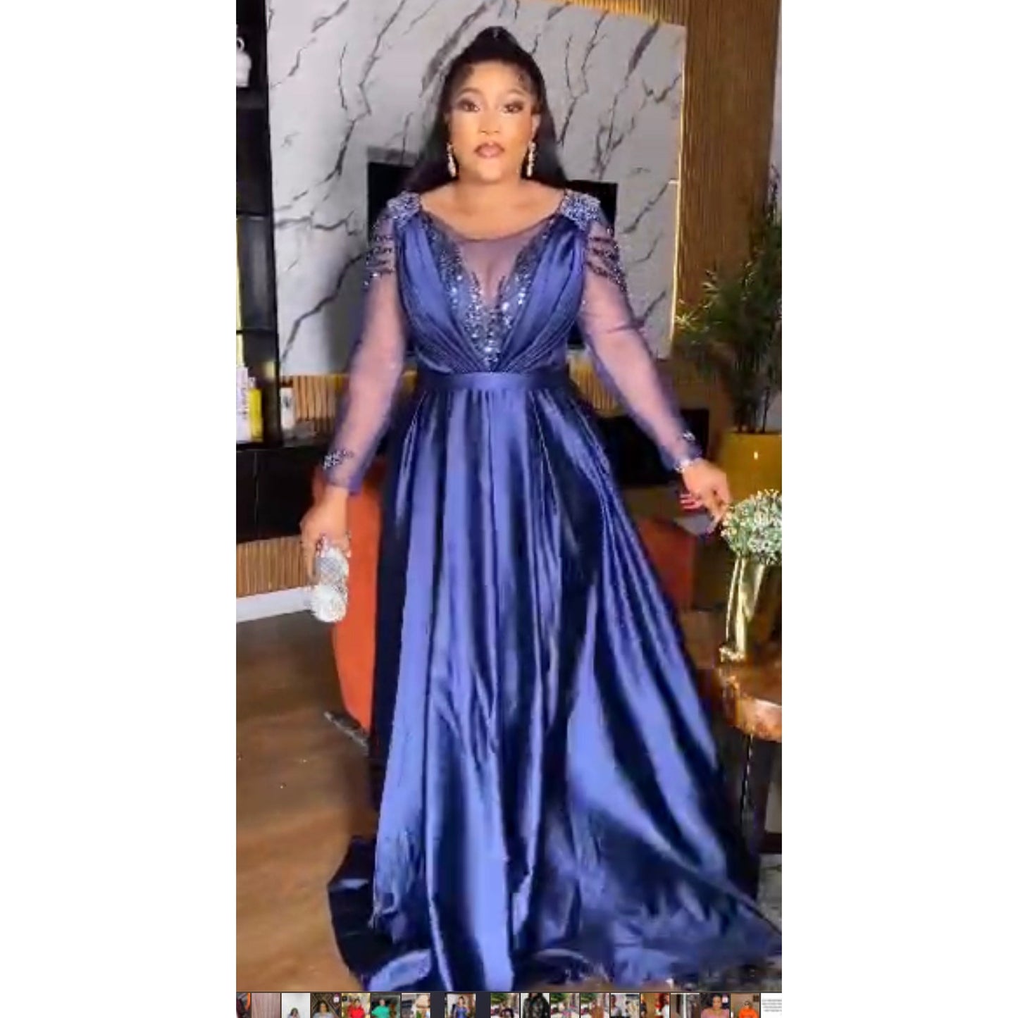 Cindy Elegant Mesh Sleeves Dress