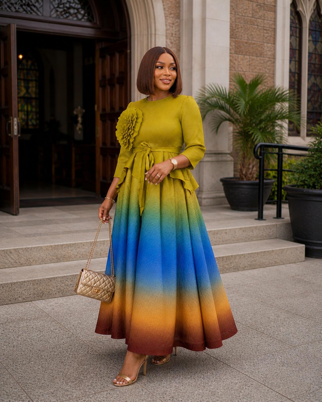 Clara Maxi Multi Color Dress