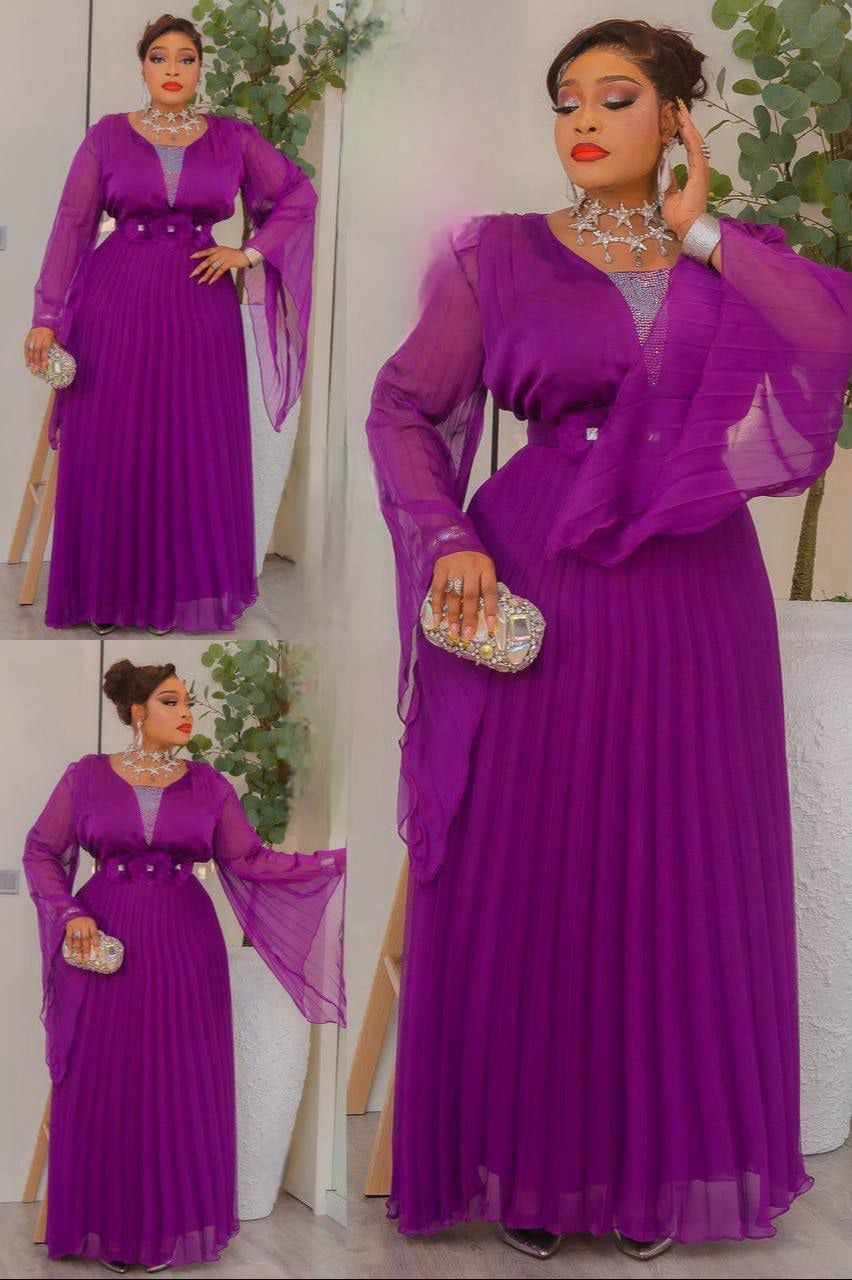 Chiffon Maxi Dress A line Dress