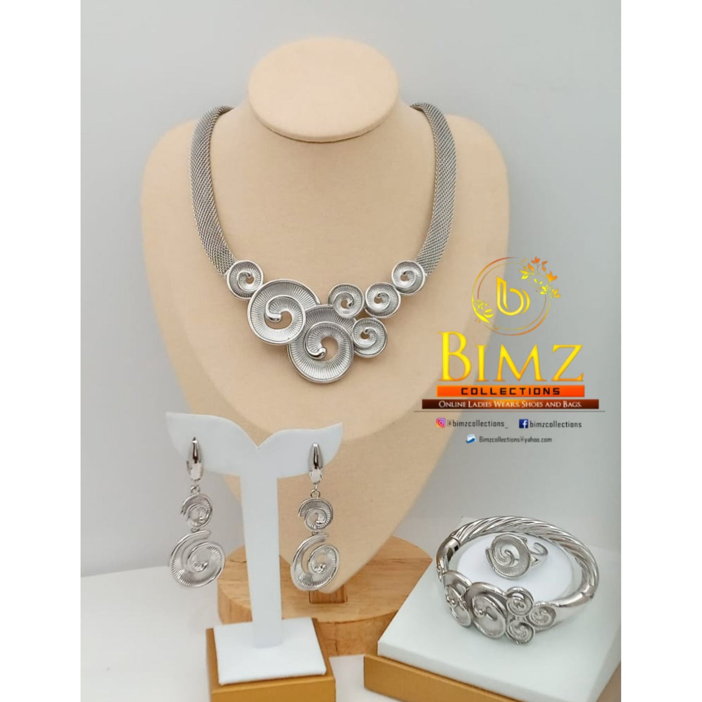Sharon  Silver jewelry 5 in 1 Set