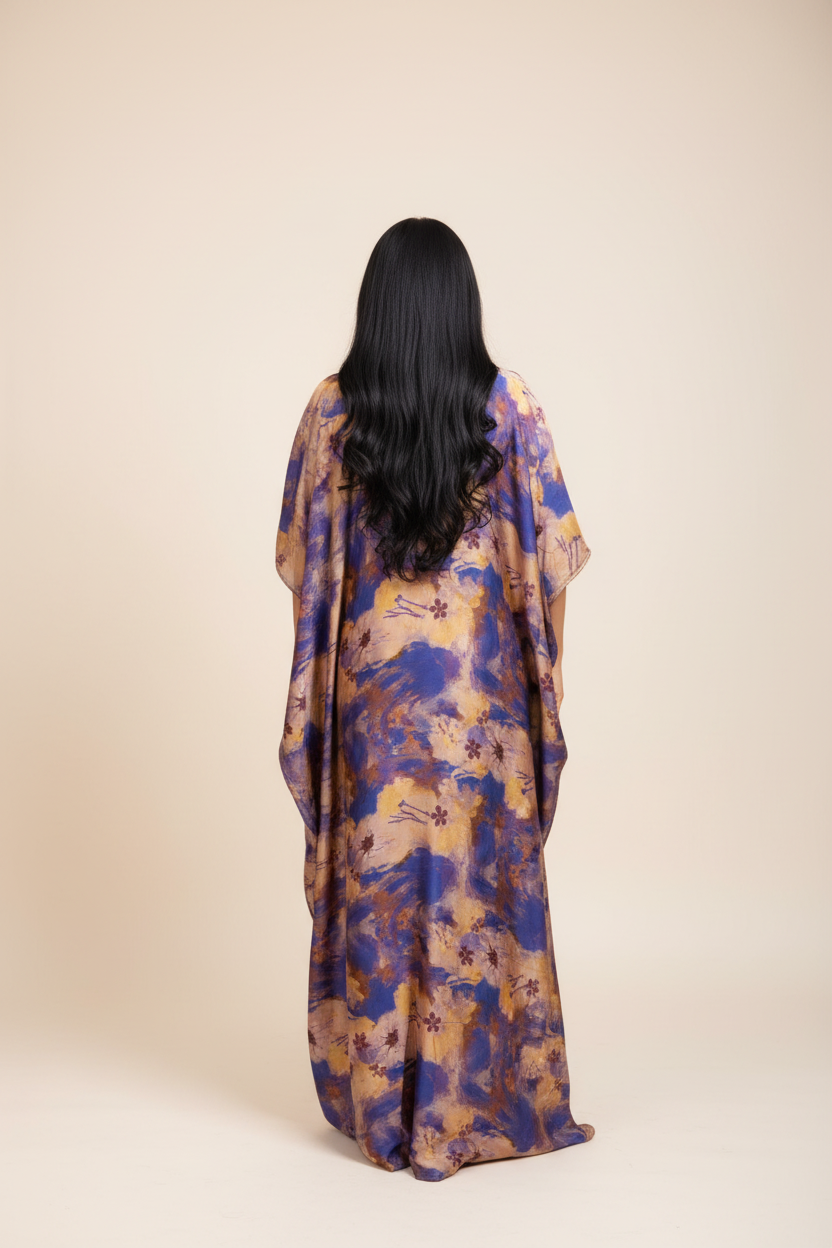 Anita Satin Kaftan Dress