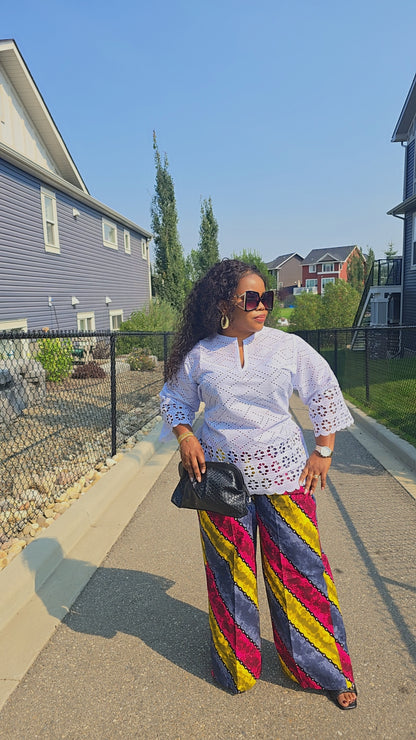 Omolewa Lace and Ankara Set