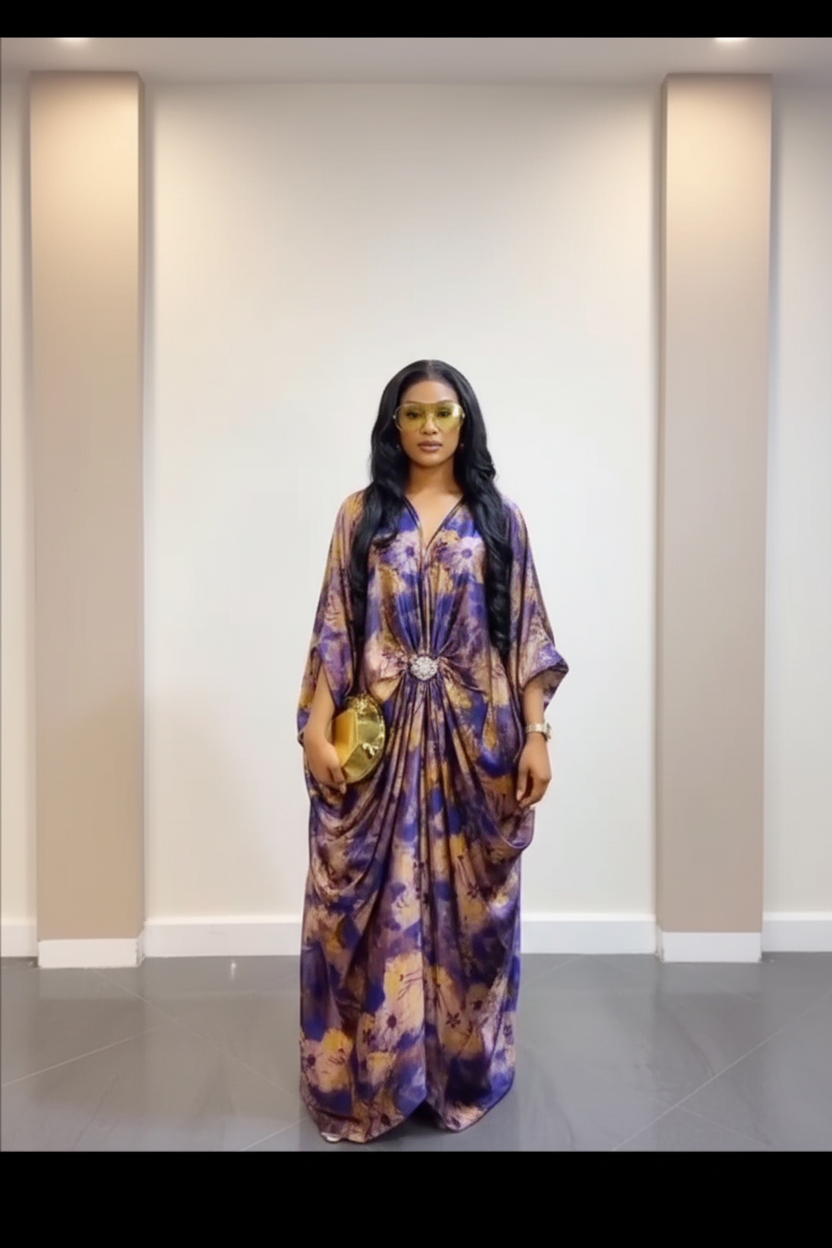 Anita Satin Kaftan Dress