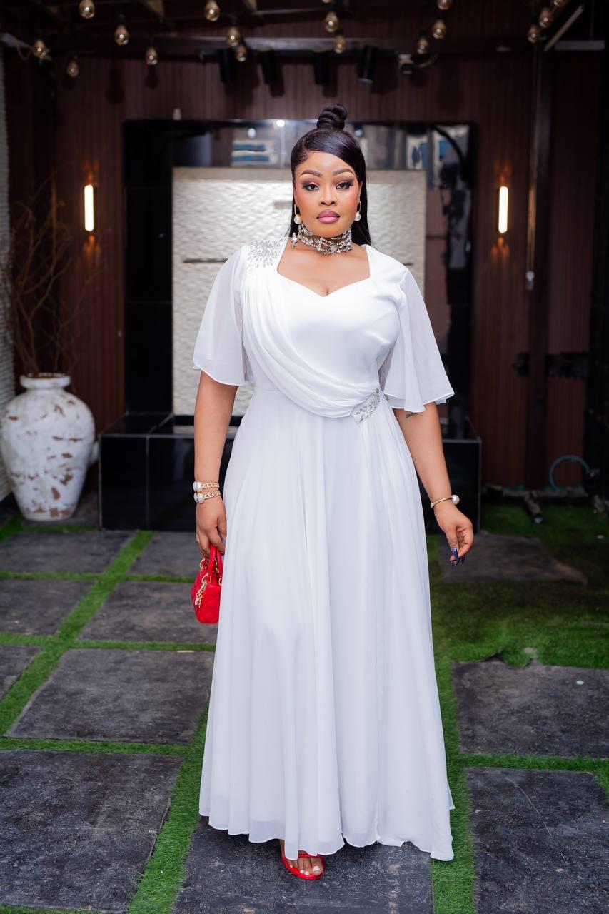 Mayo Chiffon Maxi Dress