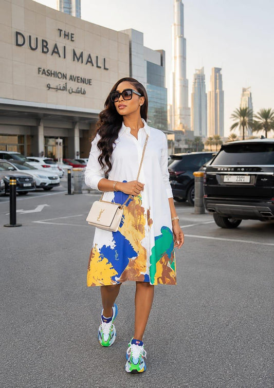 Mayo Midi Pattern Dress