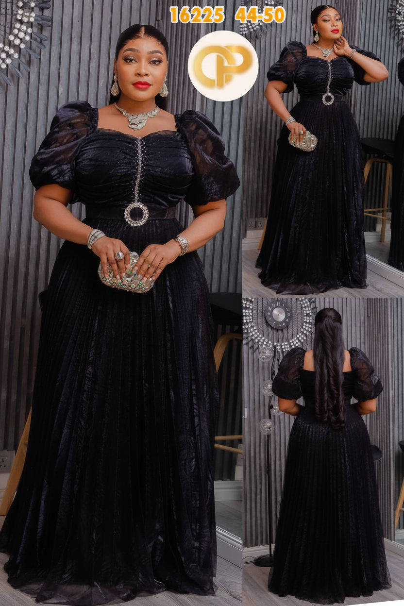 Embellished Metallic Maxi Dress