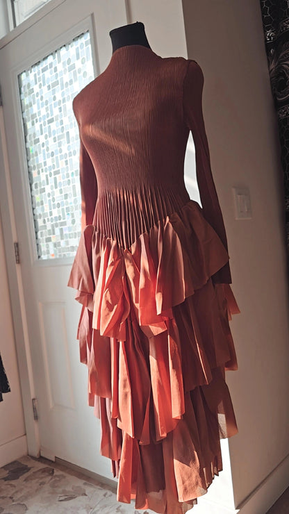 Devine Ruffle Midi Dress